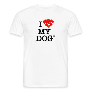I Love my Dog - T-shirt homme - blanc - Devant - AI Model Male 178 dark (178cm)