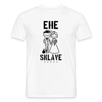 Hochzeit Ehesklave Bräutigam Braut - Männer T-Shirt - Weiß - Vorne - AI Model Male 178 dark (178cm)
