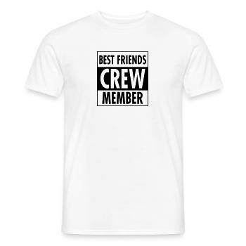 Best Friends Crew Member - T-shirt homme - blanc - Devant - AI Model Male 178 dark (178cm)