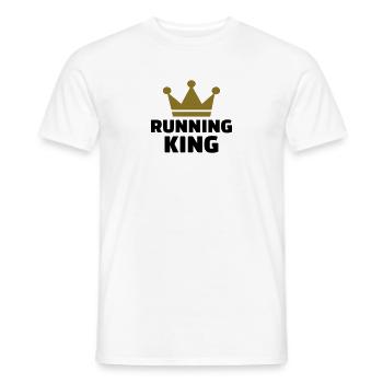Running King - Mænd T-shirt - hvid - Foran - AI Model Male 178 dark (178cm)