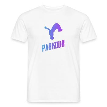 parkour - T-shirt homme - blanc - Devant - AI Model Male 178 dark (178cm)