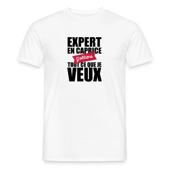 caprice expert i get everything i want - Men's T-Shirt - white - Front - AI Model Male 178 dark (178cm)
