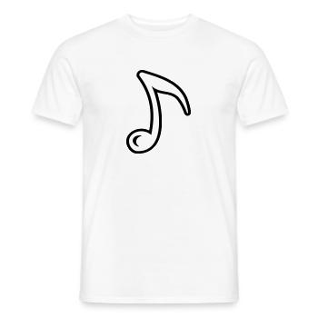 Note de musique note de musique symbole musical - T-shirt homme - blanc - Devant - AI Model Male 178 dark (178cm)