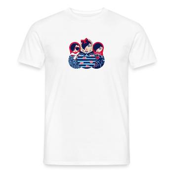 Trio Matryoshka: Sveta Marina Helena - T-shirt homme - blanc - Devant - AI Model Male 178 dark (178cm)