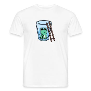 Wetterfrosch Glas Leiter Frosch - Männer T-Shirt - Weiß - Vorne - AI Model Male 178 dark (178cm)
