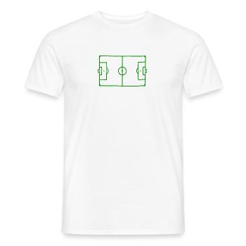 Fußballfeld - Männer T-Shirt - Weiß - Vorne - AI Model Male 178 dark (178cm)