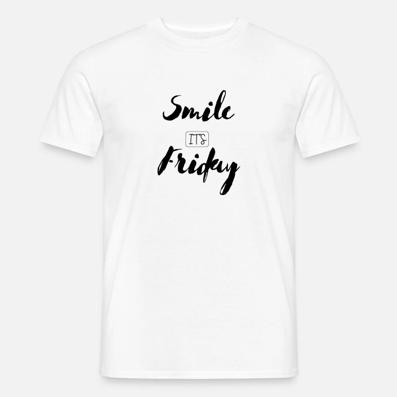 Smile It's Friday - Männer T-Shirt - Weiß