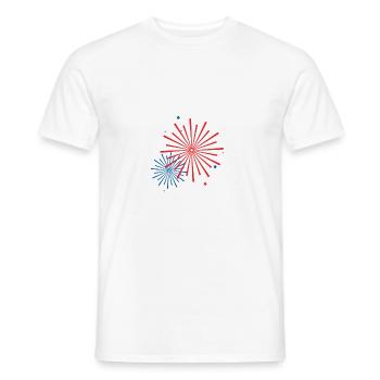 Fireworks - Men's T-Shirt - white - Front - AI Model Male 178 dark (178cm)
