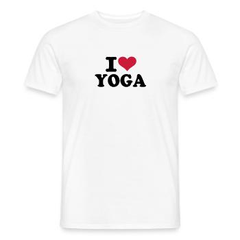 I love Yoga - Männer T-Shirt - Weiß - Vorne - AI Model Male 178 dark (178cm)