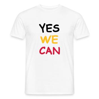 yes we can - T-shirt homme - blanc - Devant - AI Model Male 178 dark (178cm)