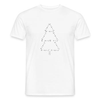 E = m * c² - Christmas tree - Physics - Christmas - Men's T-Shirt - white - Front - AI Model Male 178 dark (178cm)
