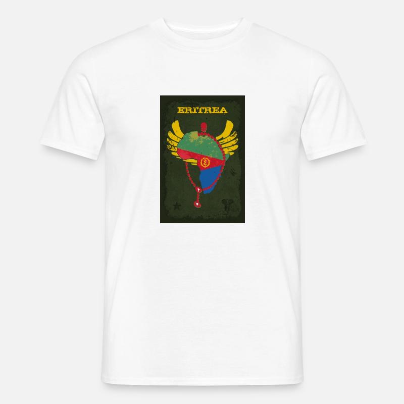 Eritrea-plakat - T-skjorte herre - hvit