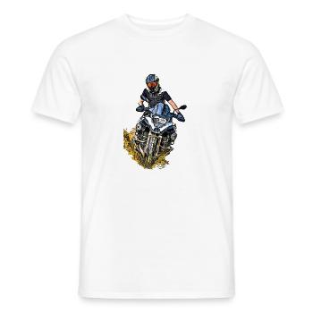 Affiche Motocross - T-shirt homme - blanc - Devant - AI Model Male 178 dark (178cm)