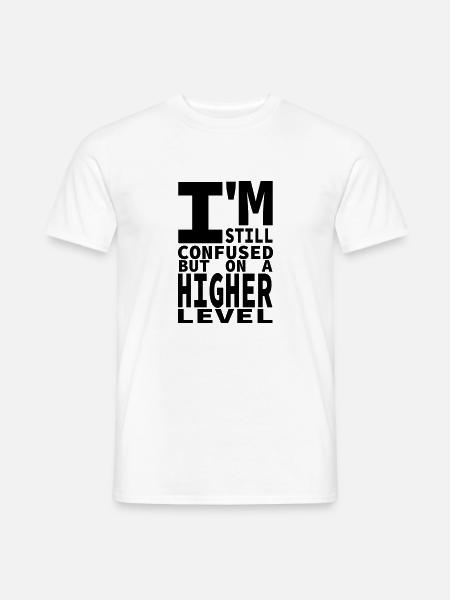 Still confused - Männer T-Shirt - Weiß