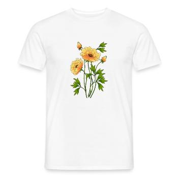 Fleur - T-shirt homme - blanc - Devant - AI Model Male 178 dark (178cm)