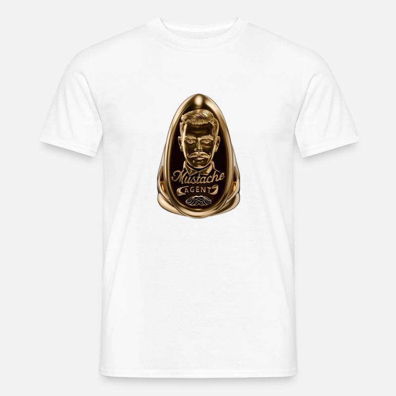Agent secret, nom de code : moustache - T-shirt homme - blanc