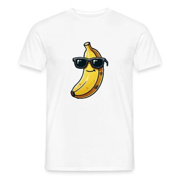 Banana Sunglasses Comic - Men's T-Shirt - white - Front - AI Model Male 178 dark (178cm)