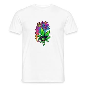 GreenGlow - Männer T-Shirt - Weiß - Vorne - AI Model Male 178 dark (178cm)