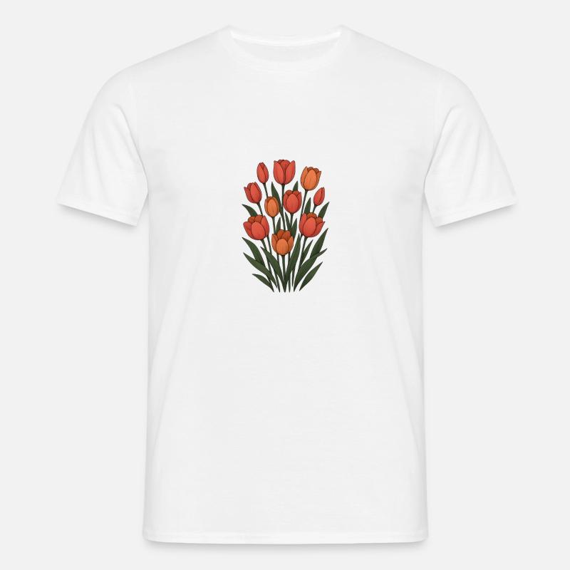 Tulpen - Männer T-Shirt - Weiß