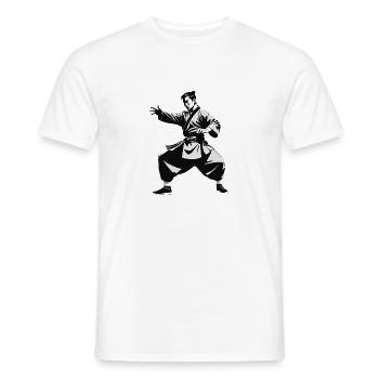 Shaolin Mönch - Kampfsport Sticker - Männer T-Shirt - Weiß - Vorne - AI Model Male 178 dark (178cm)