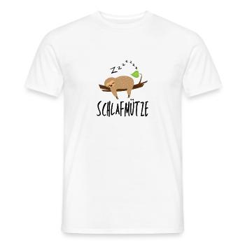 Schlafmütze - Männer T-Shirt - Weiß - Vorne - AI Model Male 178 dark (178cm)