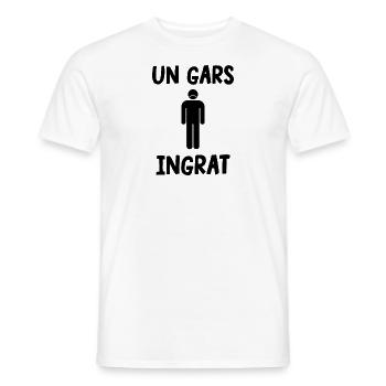 un gars ingrat - T-shirt homme - blanc - Devant - AI Model Male 178 dark (178cm)