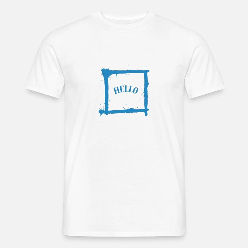 Minimalistischer Gruß - Männer T-Shirt - Weiß