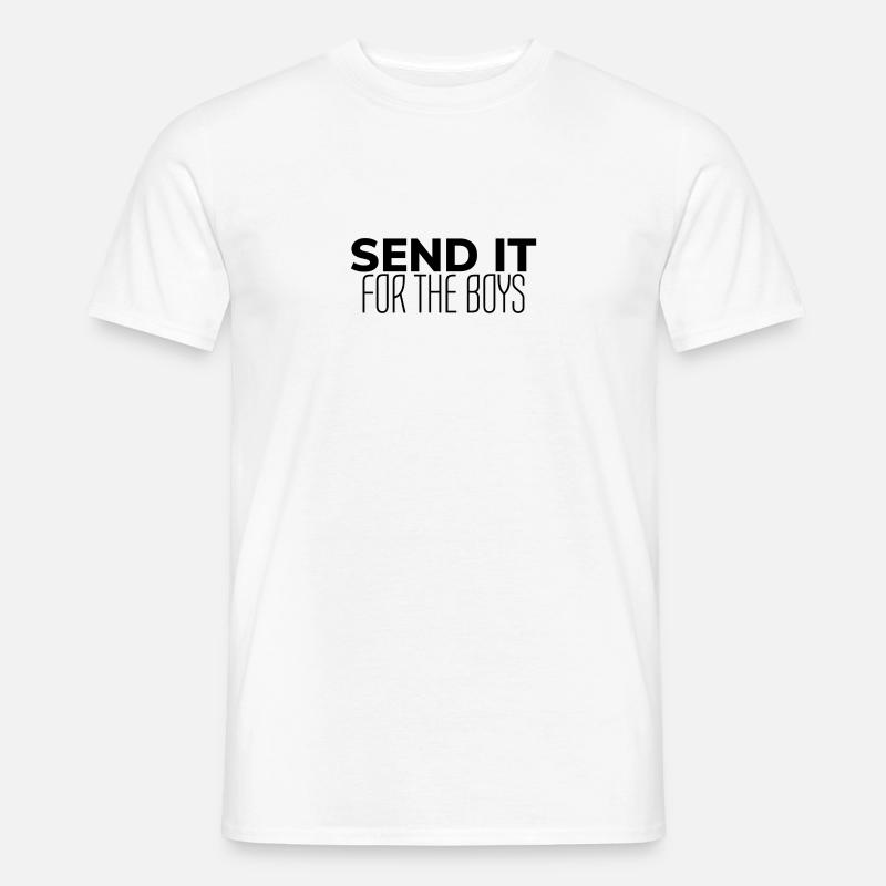 SEND IT - Männer T-Shirt - Weiß