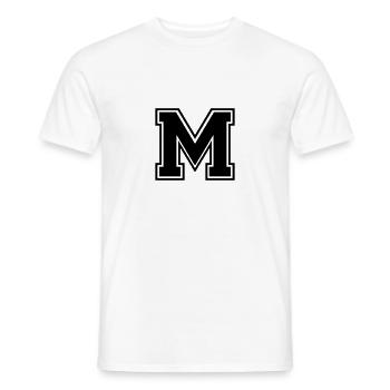 m - Men's T-Shirt - white - Front - AI Model Male 178 dark (178cm)