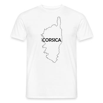 Corsica Island France Map - Männer T-Shirt - Weiß - Vorne - AI Model Male 178 dark (178cm)