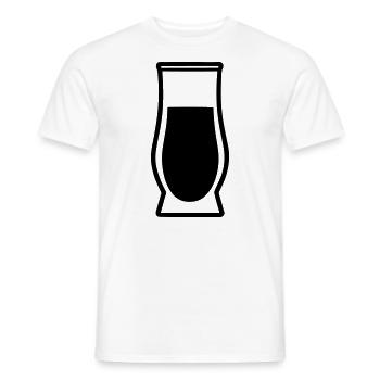 Simple Drinking Glass - Men's T-Shirt - white - Front - AI Model Male 178 dark (178cm)