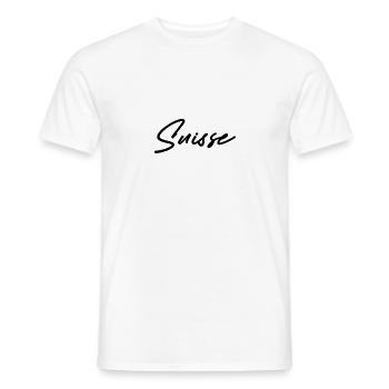 Suisse land - T-shirt homme - blanc - Devant - AI Model Male 178 dark (178cm)