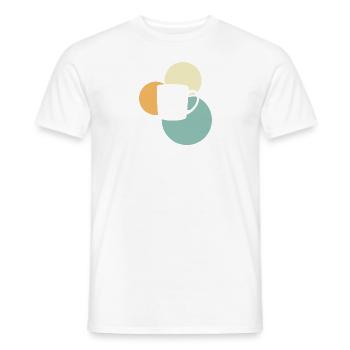 Coffee Bean Coffee Cup Caffeine - Men's T-Shirt - white - Front - AI Model Male 178 dark (178cm)
