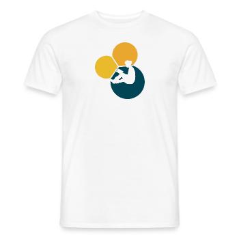 Reading Bookworm Literature - Men's T-Shirt - white - Front - AI Model Male 178 dark (178cm)