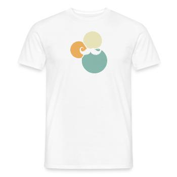 Barbe Moustache Gentleman - T-shirt homme - blanc - Devant - AI Model Male 178 dark (178cm)