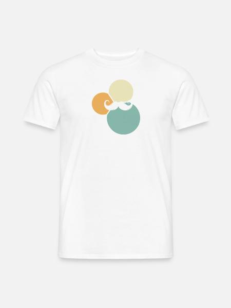 Bart Schnurrbart Gentleman - Männer T-Shirt - Weiß