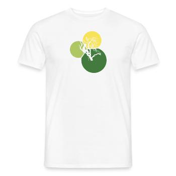 Matériel d’accrobranche Escalade - T-shirt homme - blanc - Devant - AI Model Male 178 dark (178cm)
