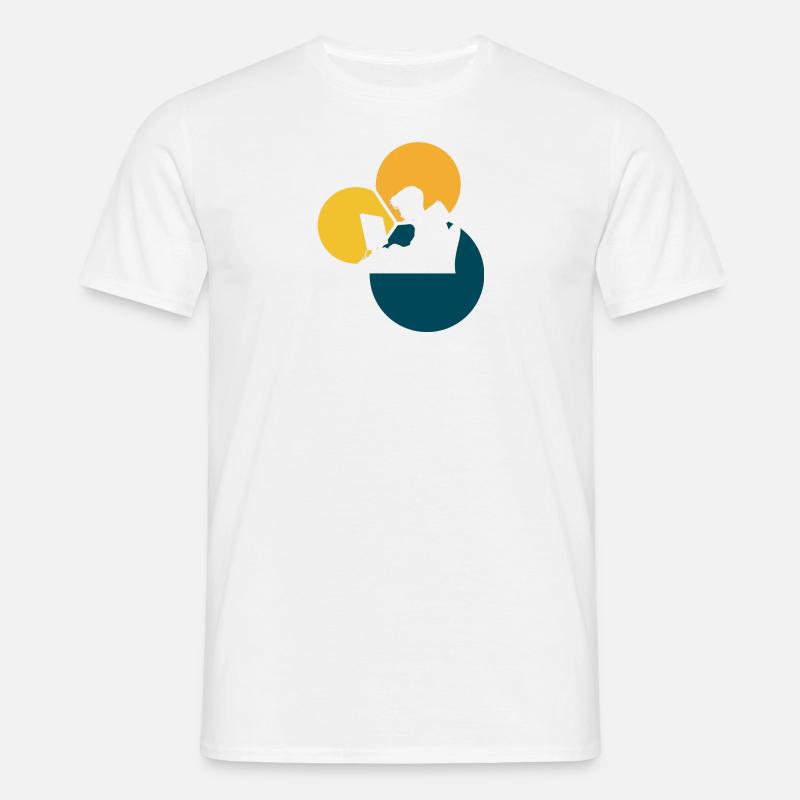 Hacker Computerfreak - Männer T-Shirt - Weiß
