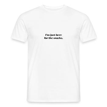 I’m just here for the snacks. - Männer T-Shirt - Weiß - Vorne - AI Model Male 178 dark (178cm)