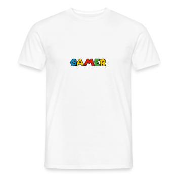 Gamer rainbow - T-shirt homme - blanc - Devant - AI Model Male 178 dark (178cm)