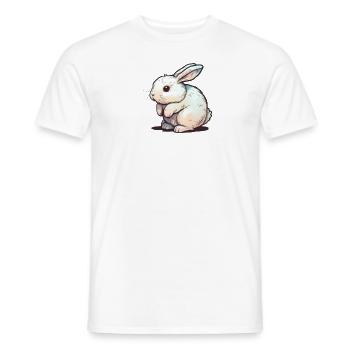 Hase Kaninchen karnickel hasen häschen Geschenk - Männer T-Shirt - Weiß - Vorne - AI Model Male 178 dark (178cm)