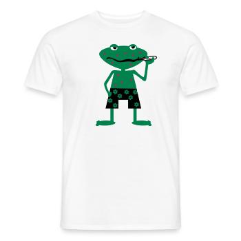 sick frog - Men's T-Shirt - white - Front - AI Model Male 178 dark (178cm)