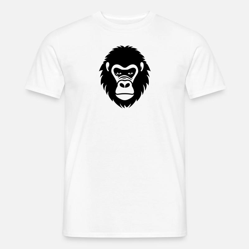 Gorilla - Männer T-Shirt - Weiß
