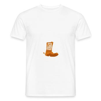 Line Dance Country Dancing Western Hat Bottes - T-shirt homme - blanc - Devant - AI Model Male 178 dark (178cm)