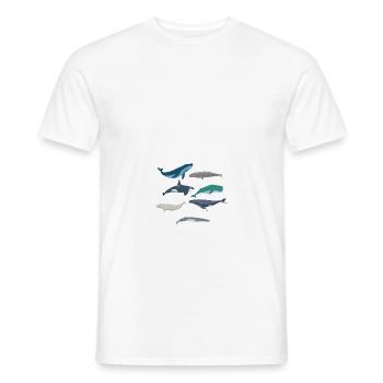 Types Of Whales Cute Ocean Mammals - Männer T-Shirt - Weiß - Vorne - AI Model Male 178 dark (178cm)
