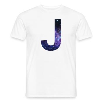 Galaxy J lettre Space Stars Idée cadeau - T-shirt homme - blanc - Devant - AI Model Male 178 dark (178cm)