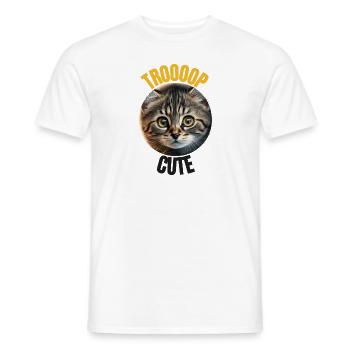 Chaton Trop Cute ! - T-shirt homme - blanc - Devant - AI Model Male 178 dark (178cm)