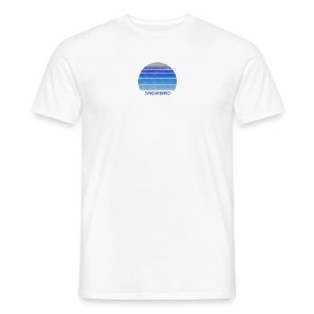 Rétro Snowbird Utah coucher de soleil en plein air Fan Ski Ski - T-shirt homme - blanc - Devant - AI Model Male 178 dark (178cm)