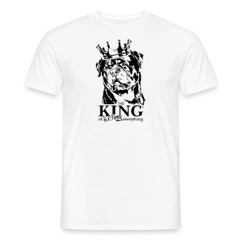 Rottweiler Roi de tout Chiens Disant - T-shirt homme - blanc - Devant - AI Model Male 178 dark (178cm)