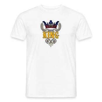 Haiti Haitian Flag Crown King I Gift - Men's T-Shirt - white - Front - AI Model Male 178 dark (178cm)